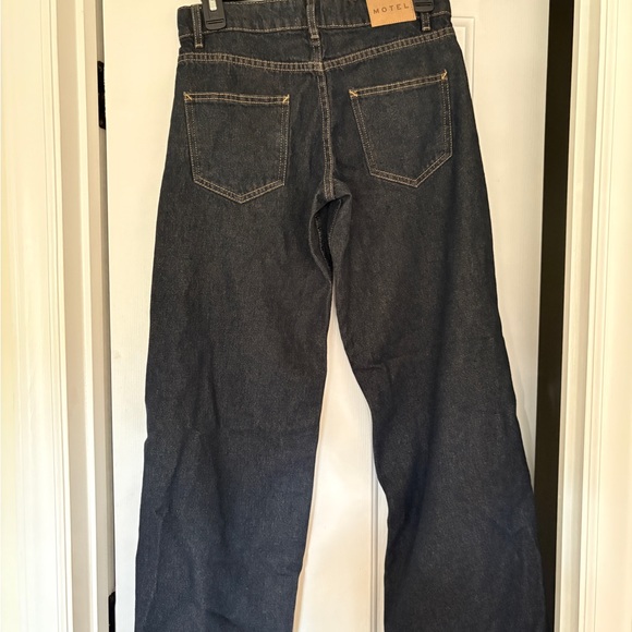 Motel Rocks Low Rise Parallel Jeans In Indigo - Picture 3 of 4